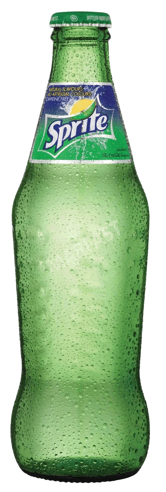 Green Glass Water Bottle PNG File