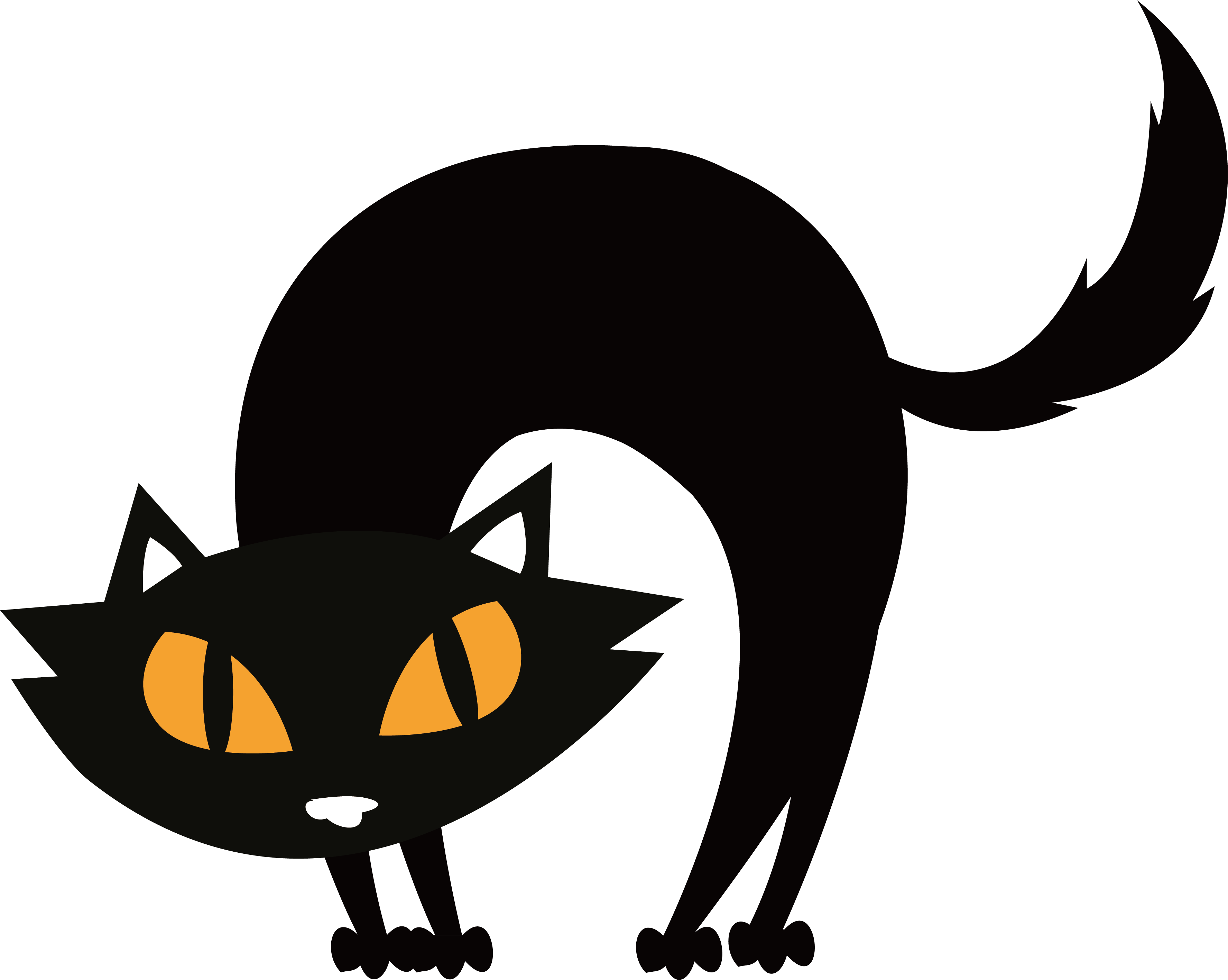 Halloween-Katze-Vektor-PNG-Datei