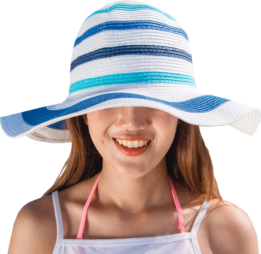 สาวมีความสุขสวมหมวก PNG ภาพโปร่งใส