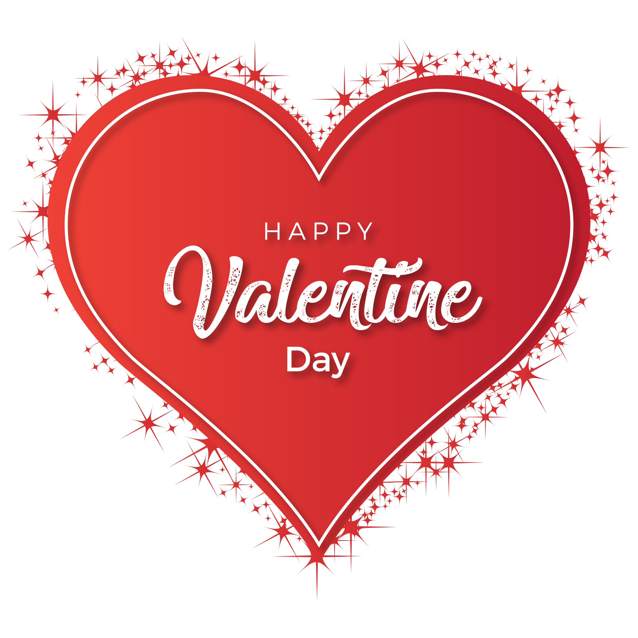 Happy Valentines Day Heart Red PNG