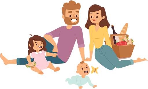 Happy Vector Family Transparent Background