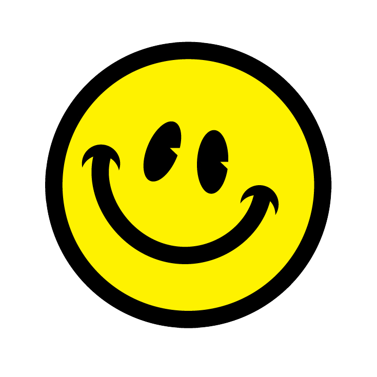 Felice smiley giallo PNG