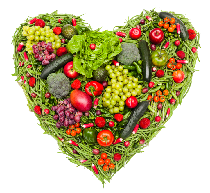 Imagem de PNG de legumes de coração