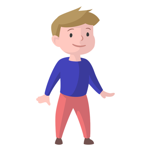 Hipster Boy Standing Vector PNG Clipart
