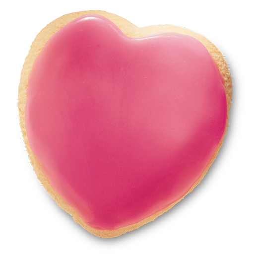PNG Trasparente Biscotto a cuore glassato