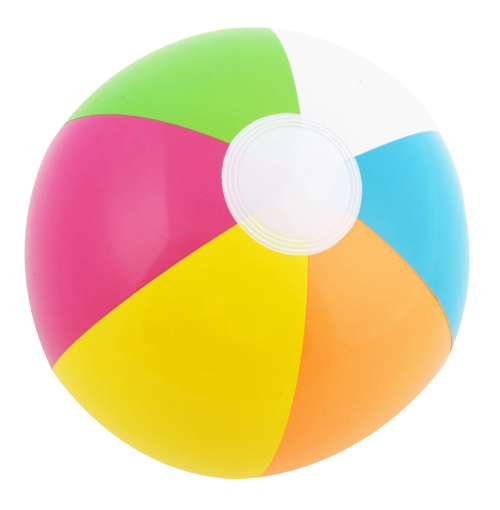 Inflatable Colorful Beach Ball Clipart Transparent PNG