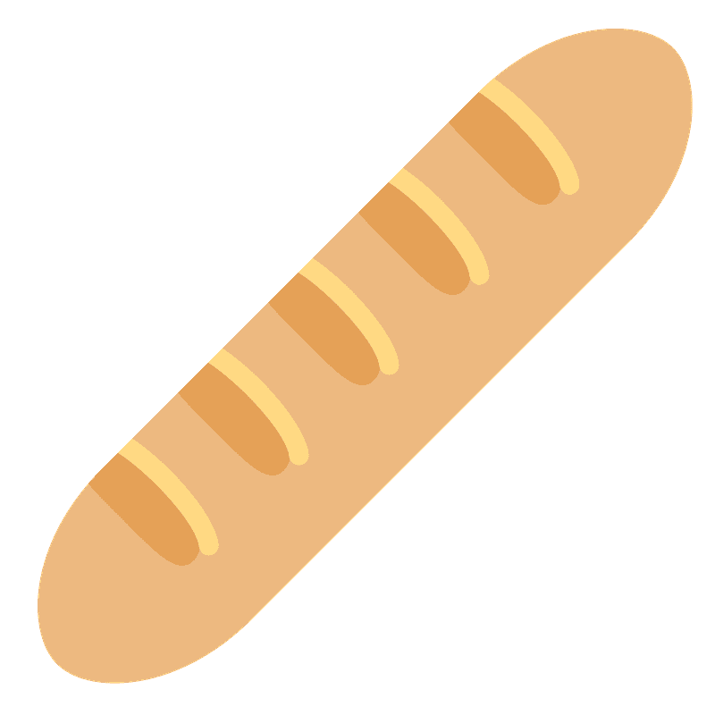 Italienisches Baguette-Brot transparentem Hintergrund