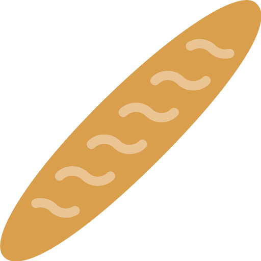 Pão de baguete italiano transparente PNG