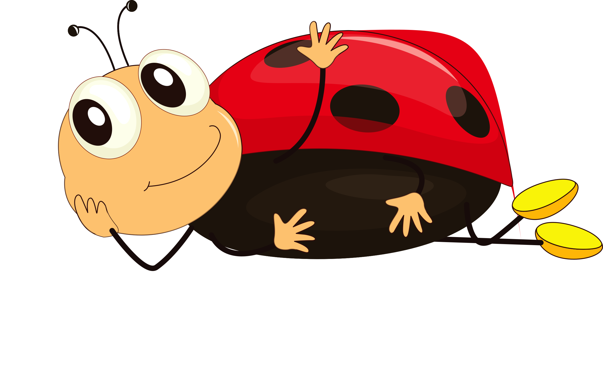 Ladybug lucu serangga PNG gambar Transparan