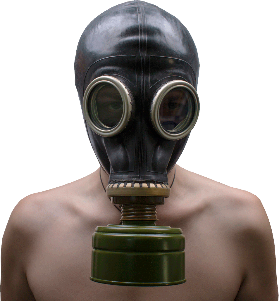 Кожаная прохладная газовая маска прозрачный PNG