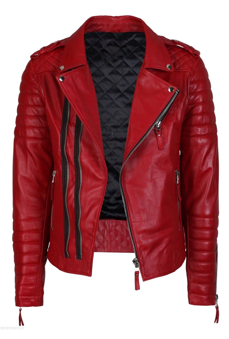 Jaqueta de couro vermelho transparente PNG