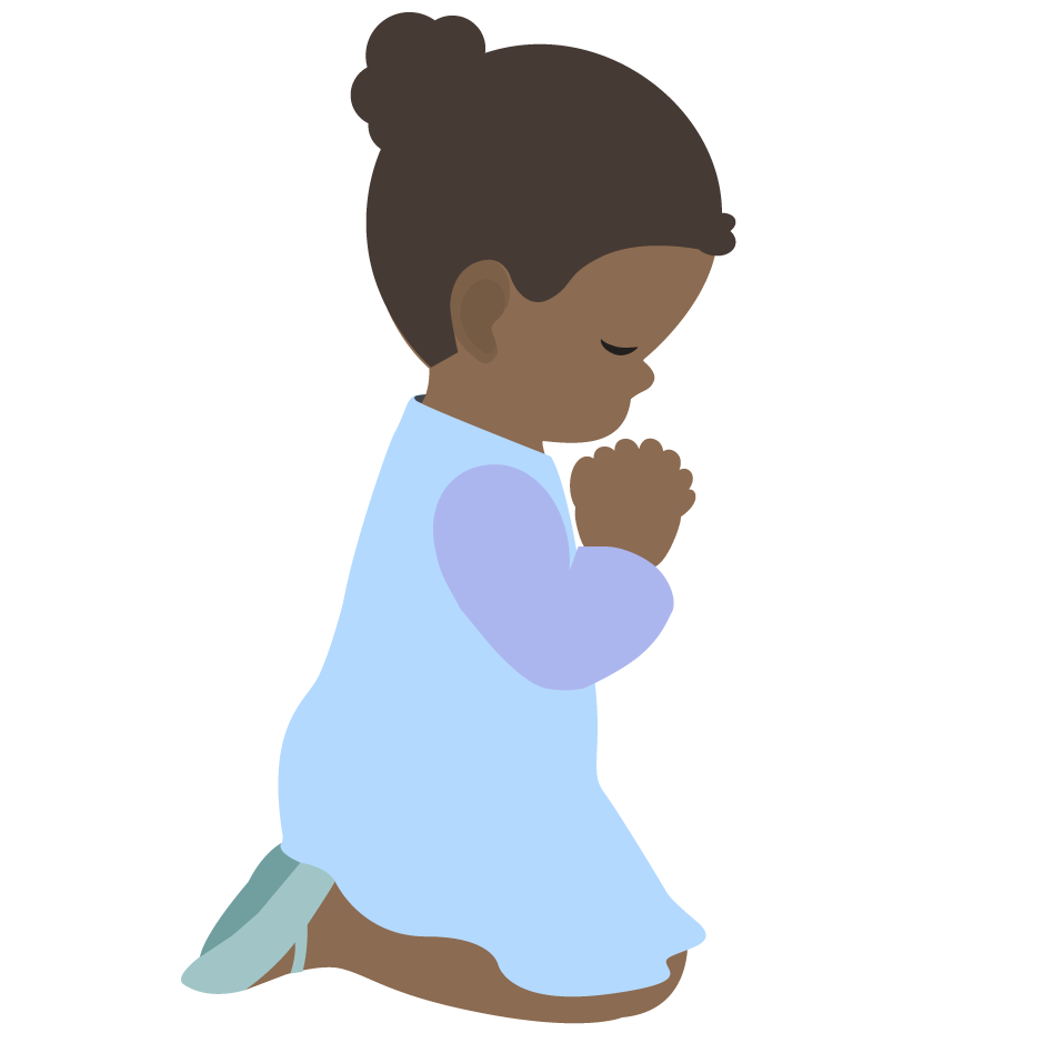 Kleines Mädchen, das PNG betet