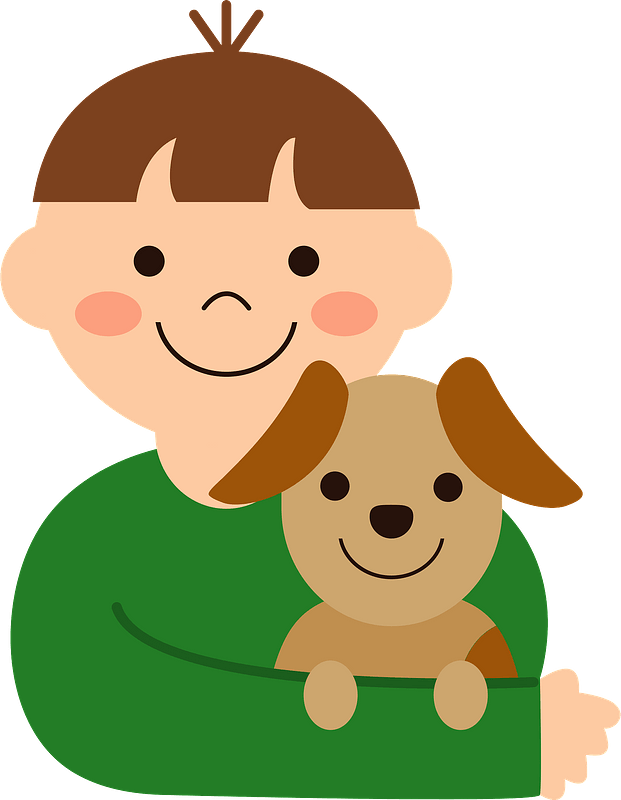 Love Boy And Dog PNG Clipart