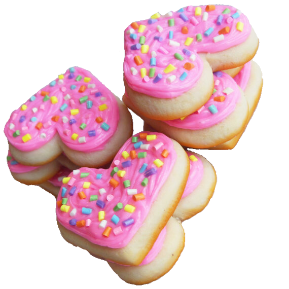 Love Puso Cookie PNG Transparent Image