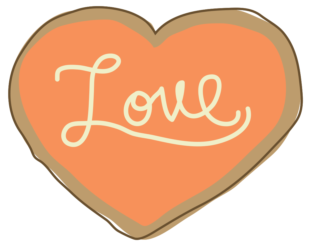 Love Heart Cookie Transparent Background