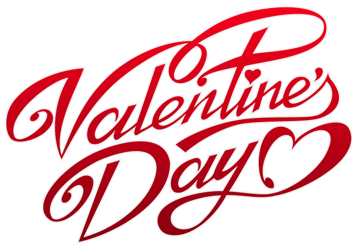Love Valentines Day Text PNG Image