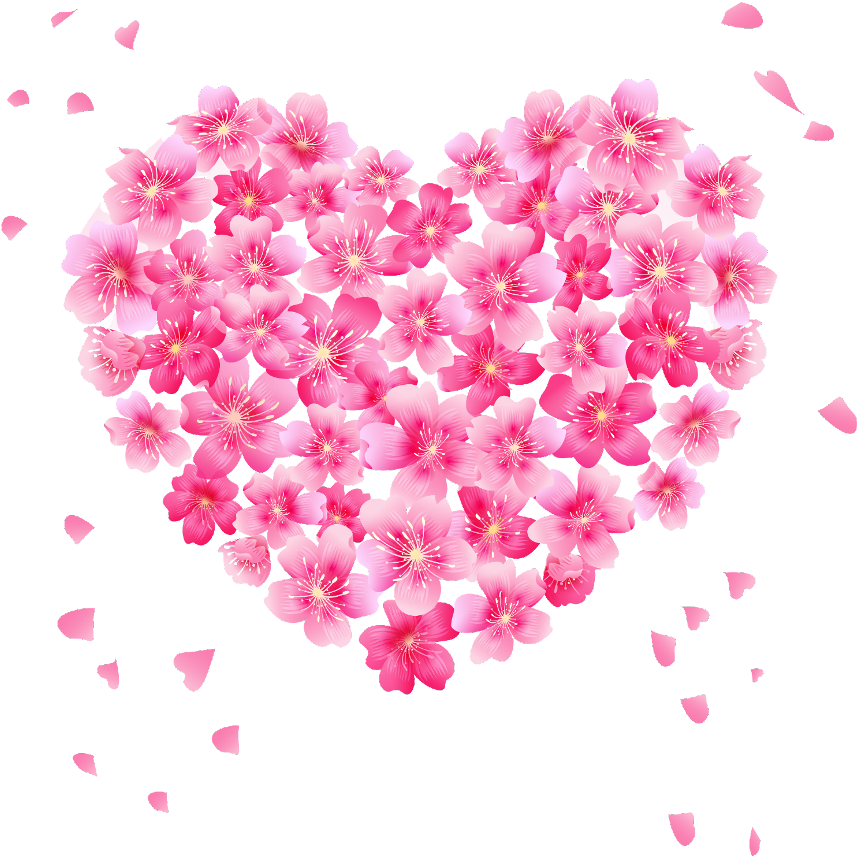 รักหัวใจเวกเตอร์ดอกไม้หัวใจ PNG ภาพถ่าย