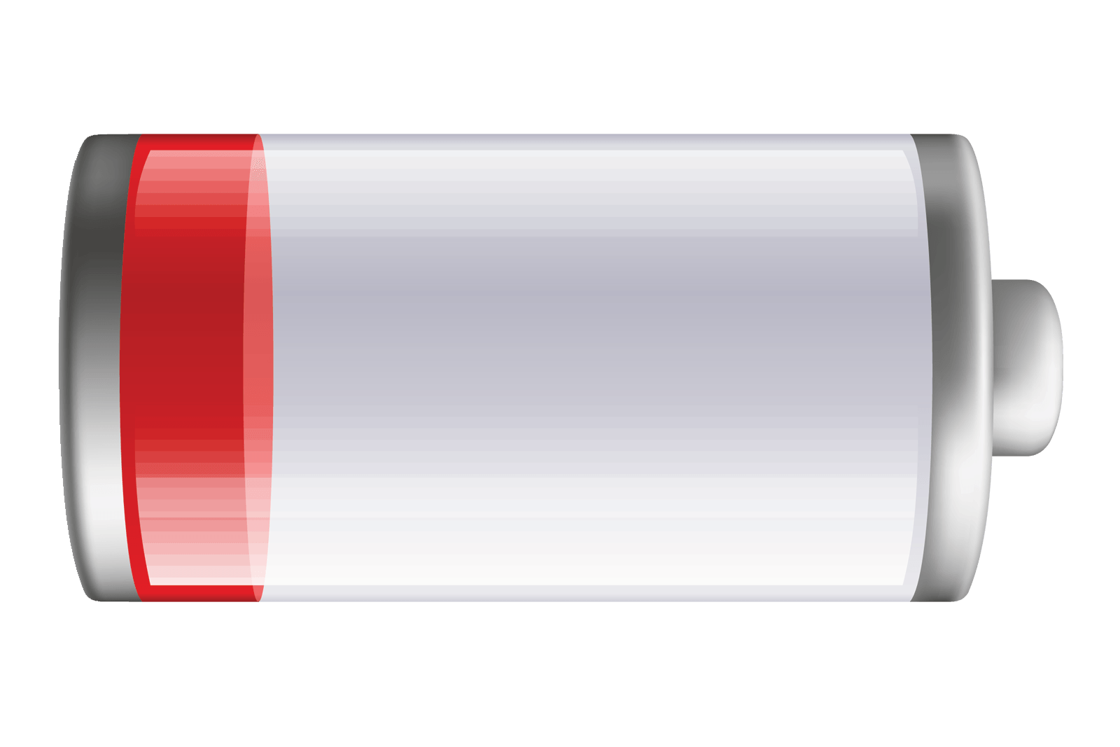 Niedriger Batterie-PNG-Clipart