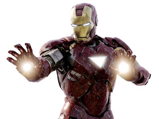 Marvel Flying Iron Man Fond Transparent