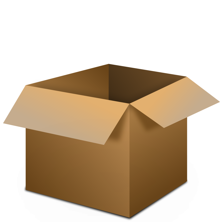 Open Cardboard Box PNG Clipart