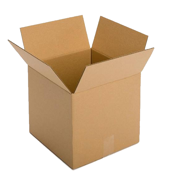 Open kartonnen doos PNG-afbeelding