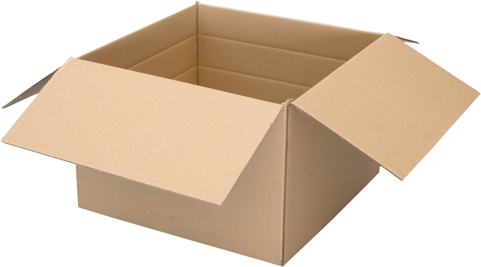 Open Cardboard Box PNG Photos