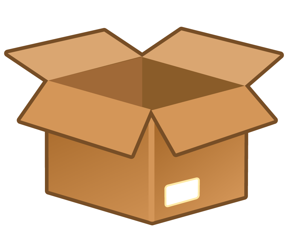 Open Cardboard Box PNG Transparent Image