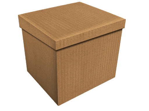 Packed Cardboard Box Transparent Background