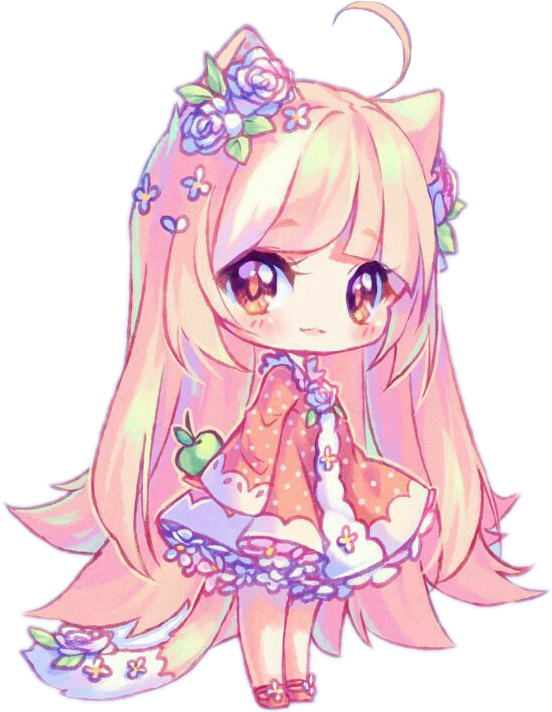 Pastel Anime Mädchen PNG PIC