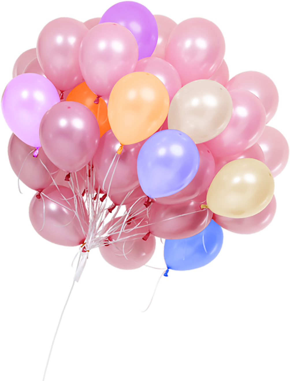 Pink Bunch of Balloons PNG Clipart