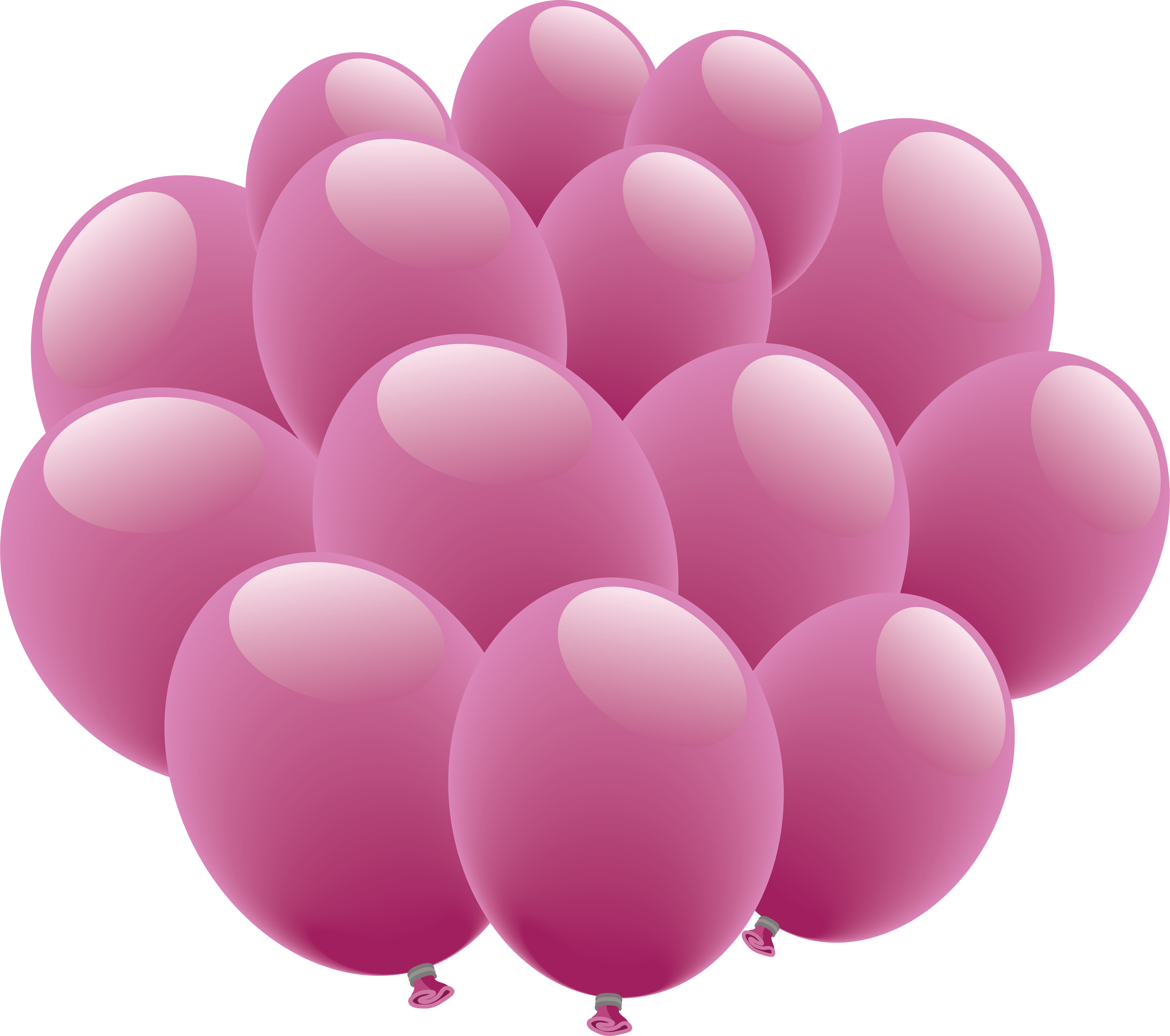 Pink Bunch of Balloons PNG Photos