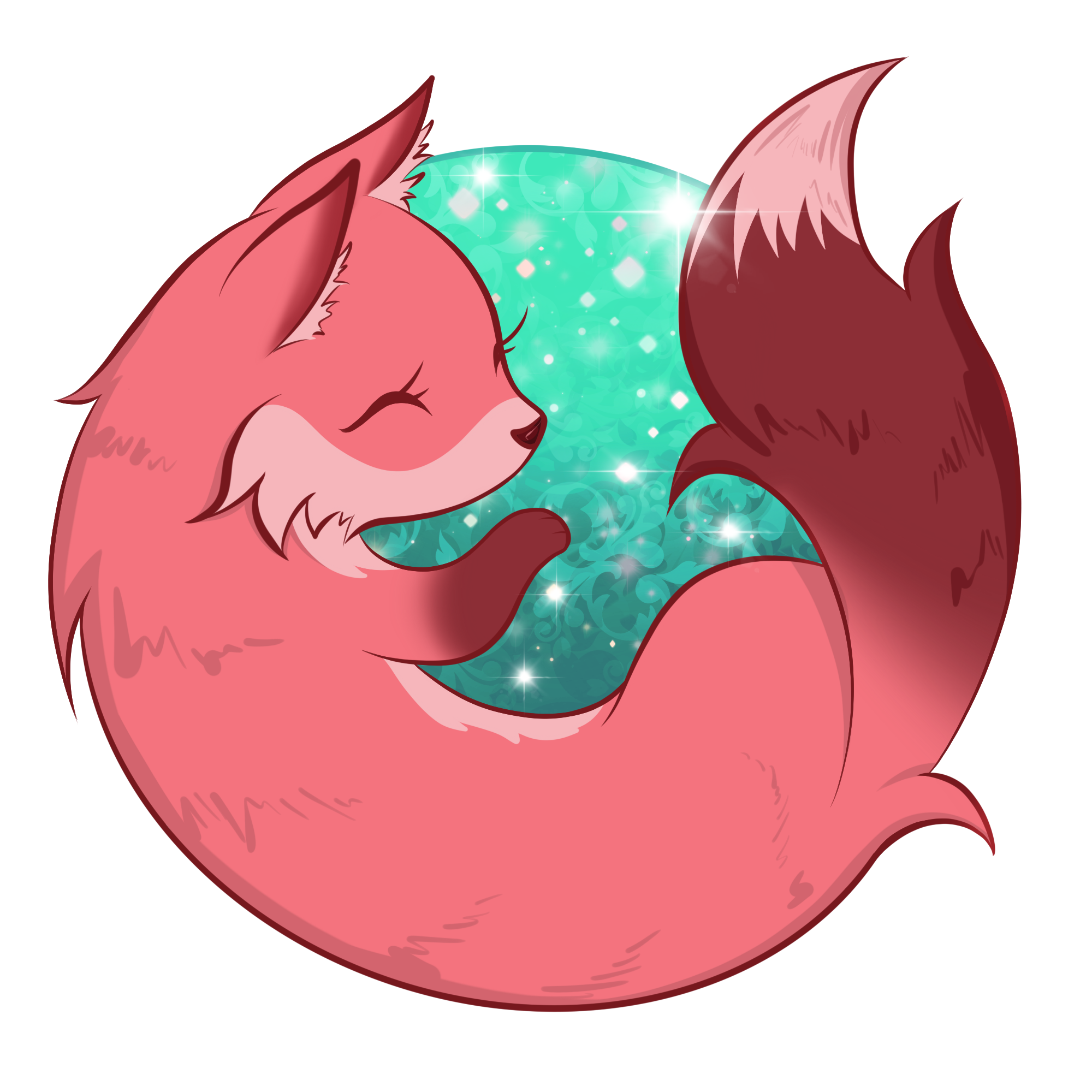 Pink Cool Firefox Transparent PNG