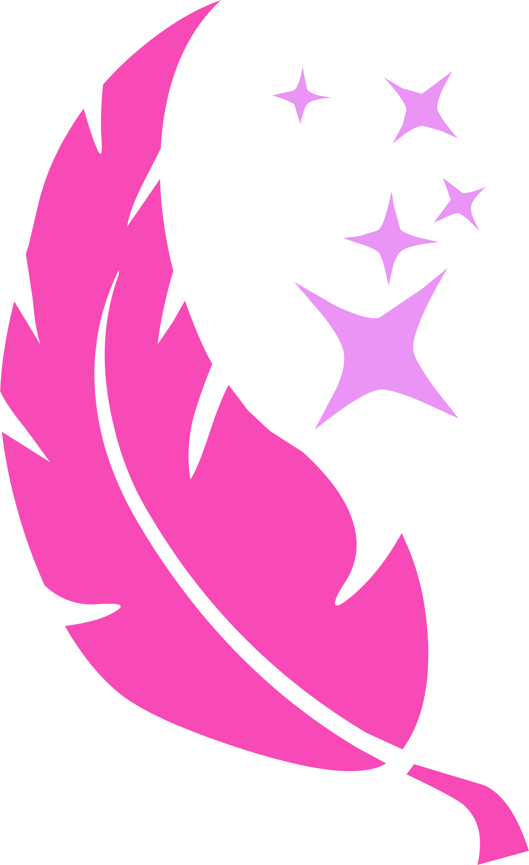 Розовое перо PNG Image