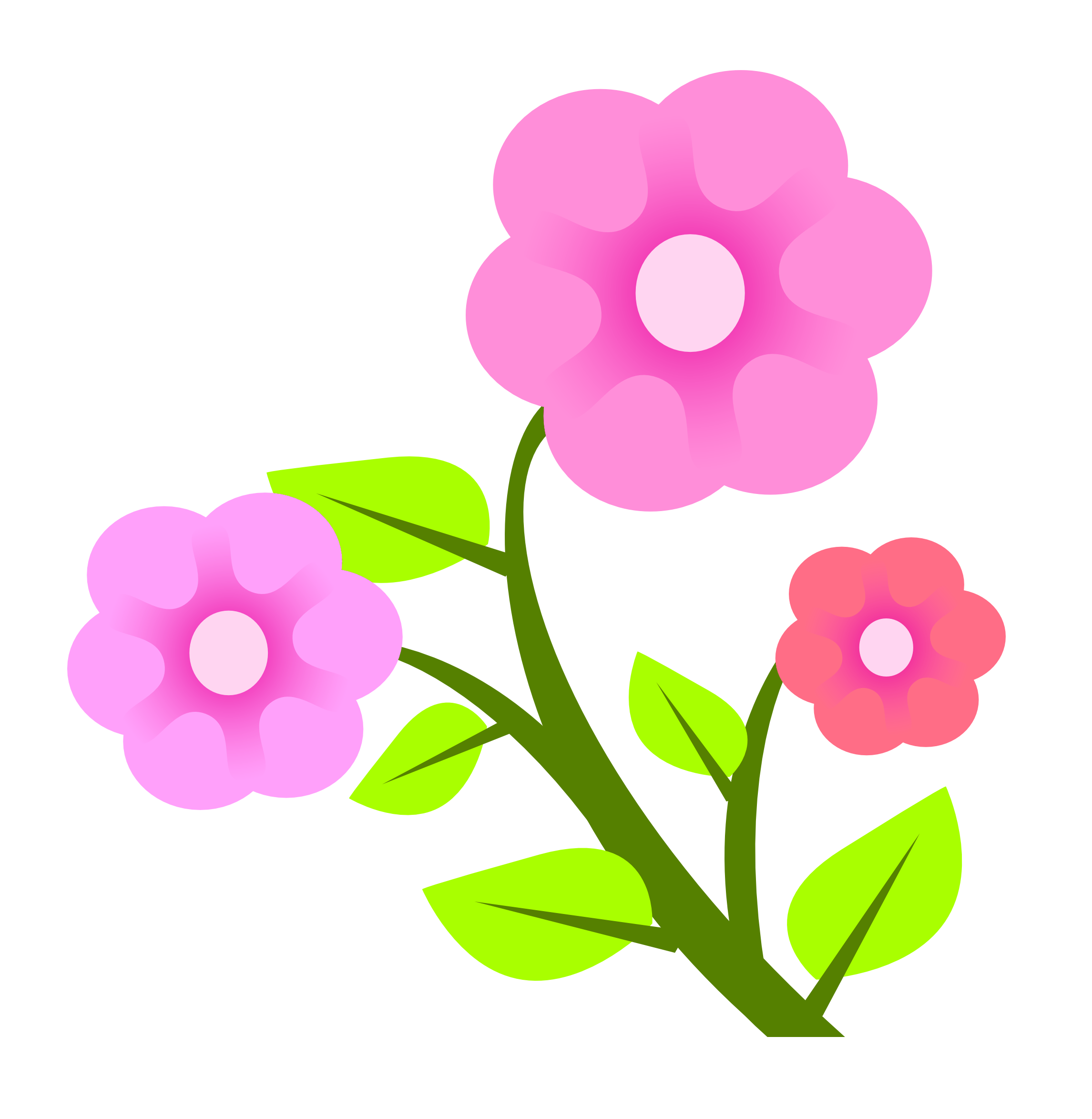Vector flor rosa PNG