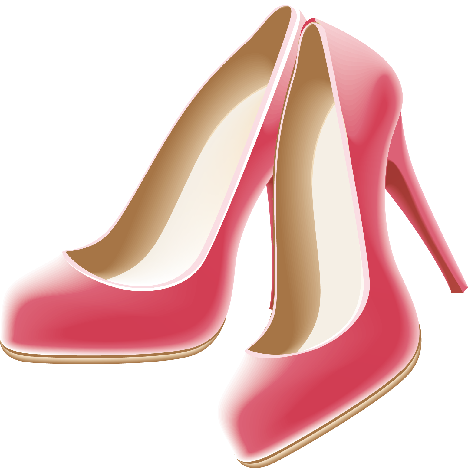 الوردي عالية الكعب حذاء PNG صورة