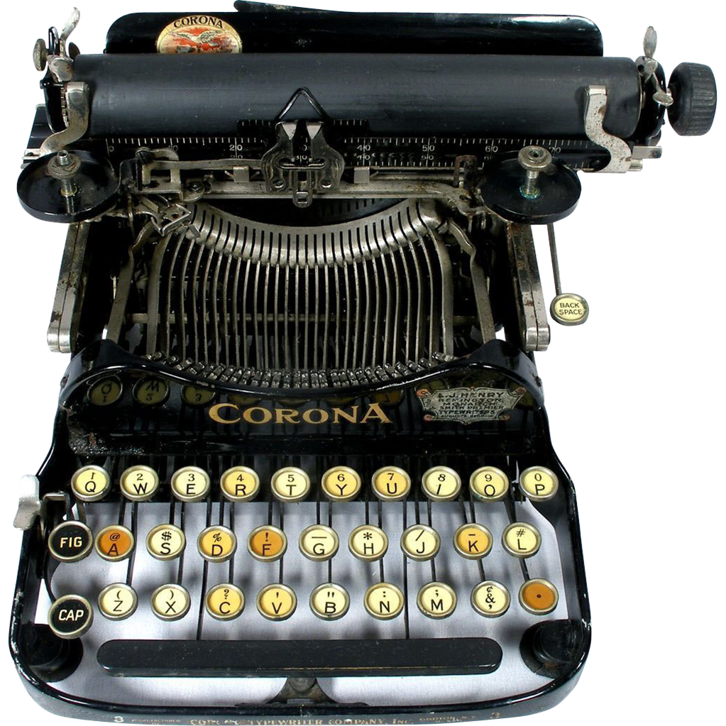 Máquina de escribir antigua portátil PNG PIC