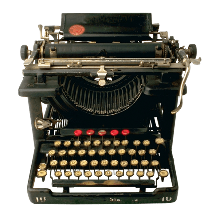 Máquina de escribir antigua portátil PNG transparente