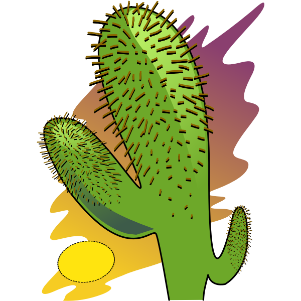 Колючий кактус растение вектор прозрачный PNG