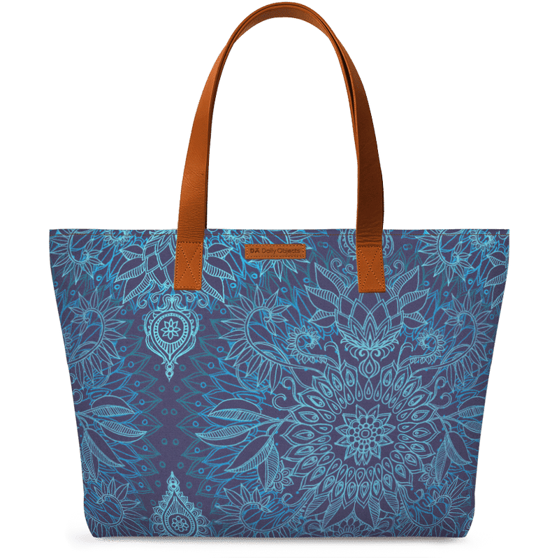 Naka-print na Blue Handbag PNG