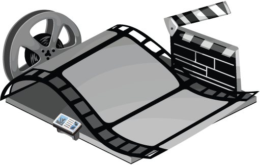 Carretel de filme projetor transparente PNG