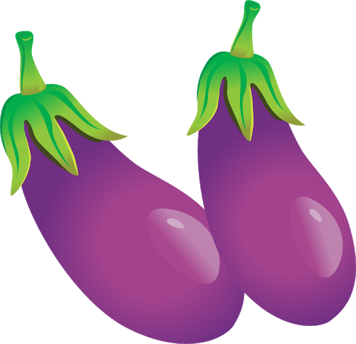 Purple Vector Eggplant PNG HD