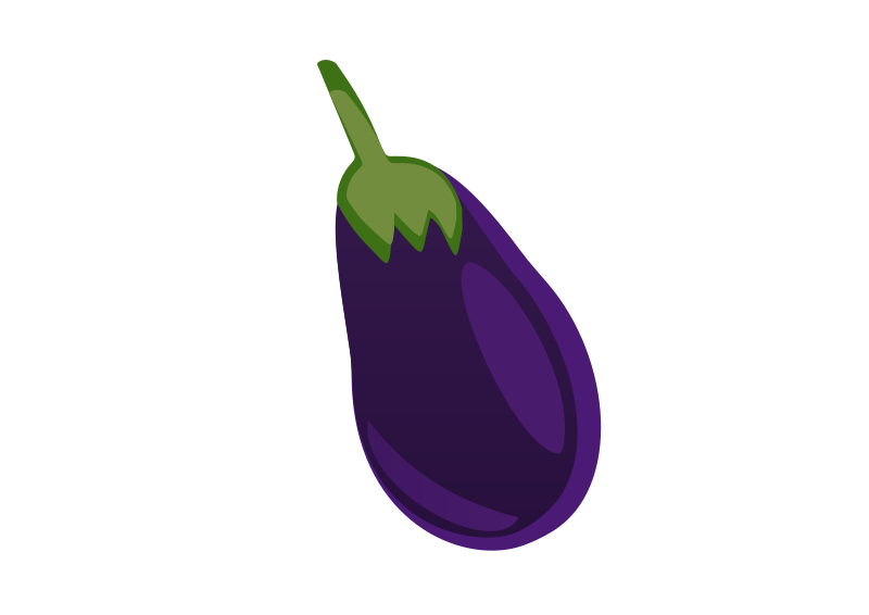 Purple Vector Eggplant PNG Transparent Image