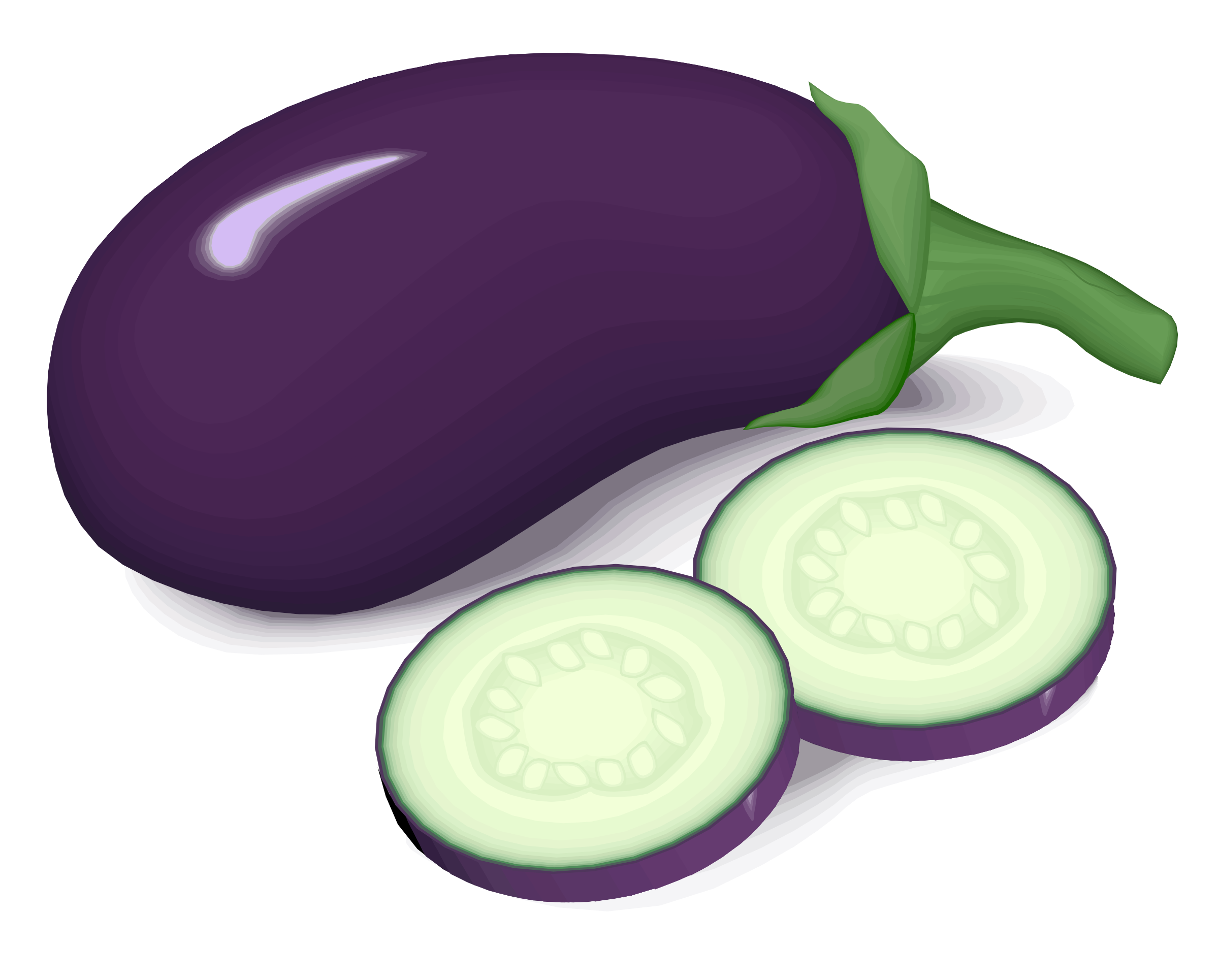 Purple Vector Eggplant Transparent Background