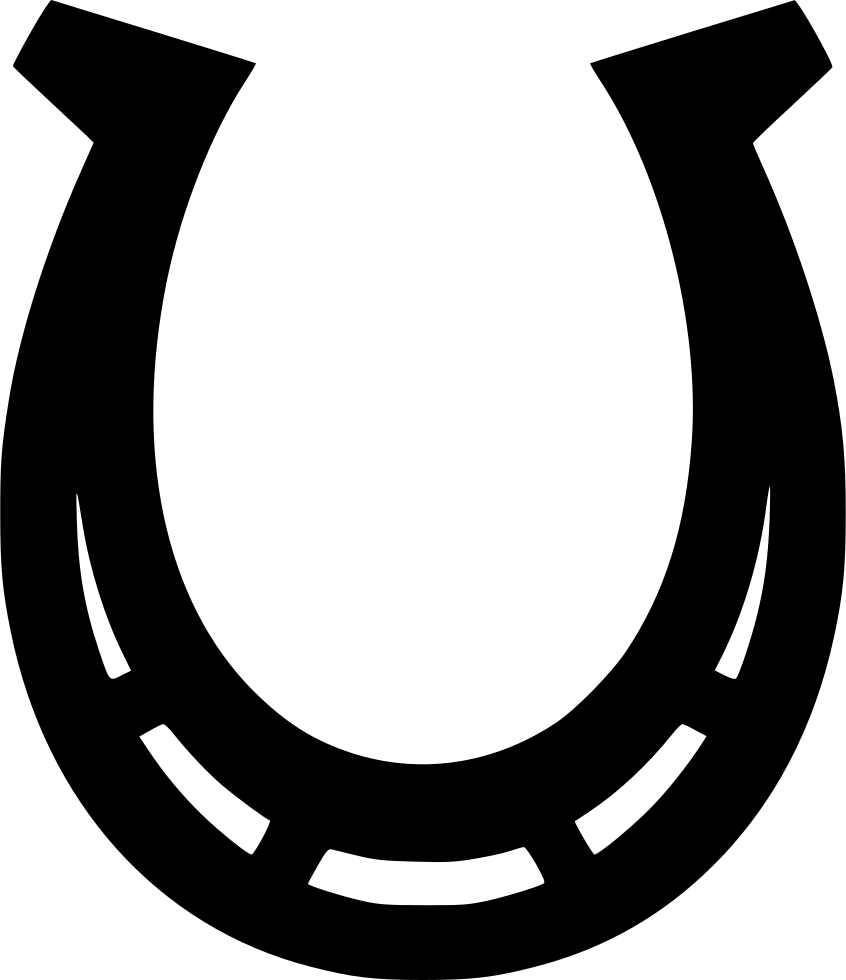 Rennhorse schwarzes Hufeisen-PNG-transparentes Bild