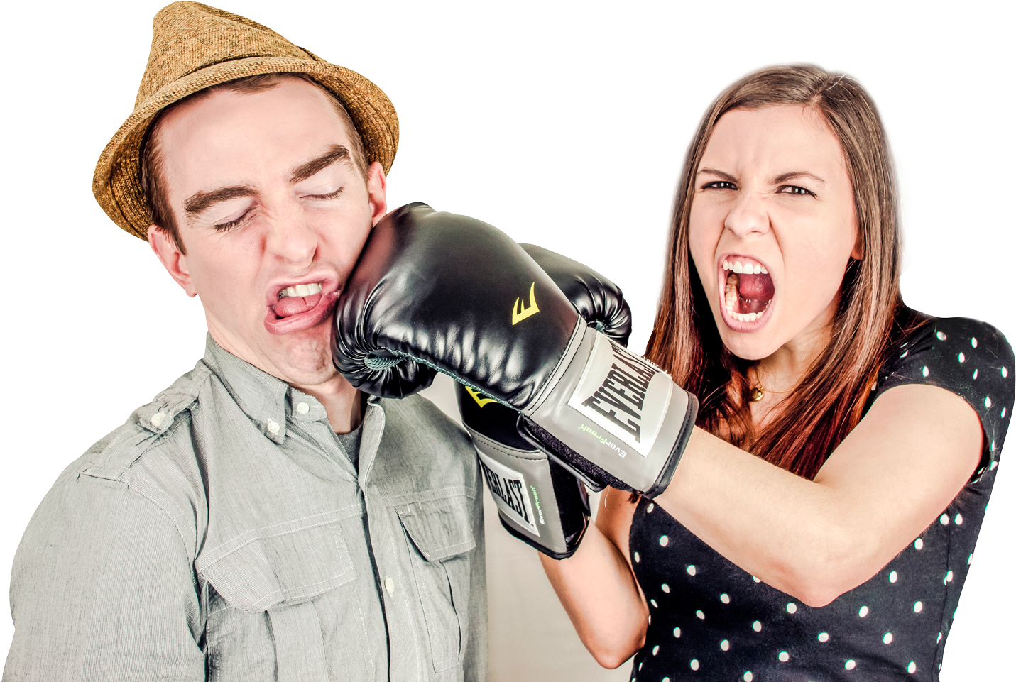 Real Fighting Couple Transparent PNG
