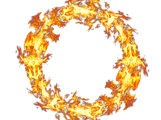 Círculo de llama de fuego real PNG transparente
