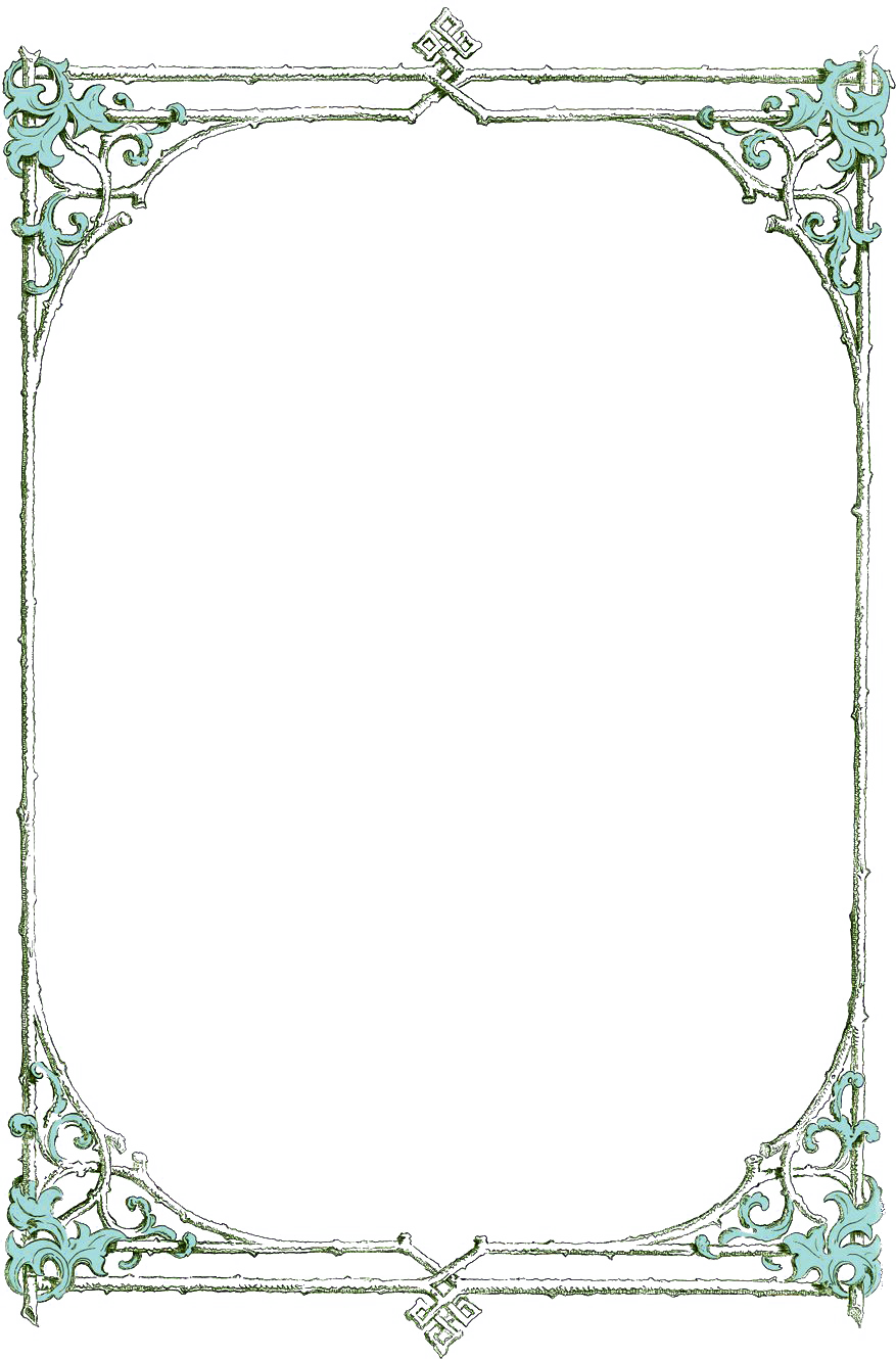 Rechthoek antieke grens PNG-afbeelding