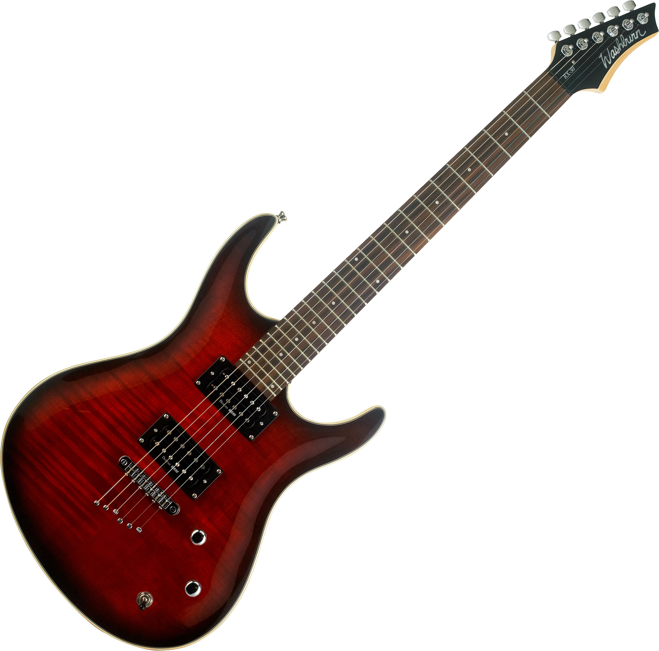 Gambar PNG gitar listrik merah