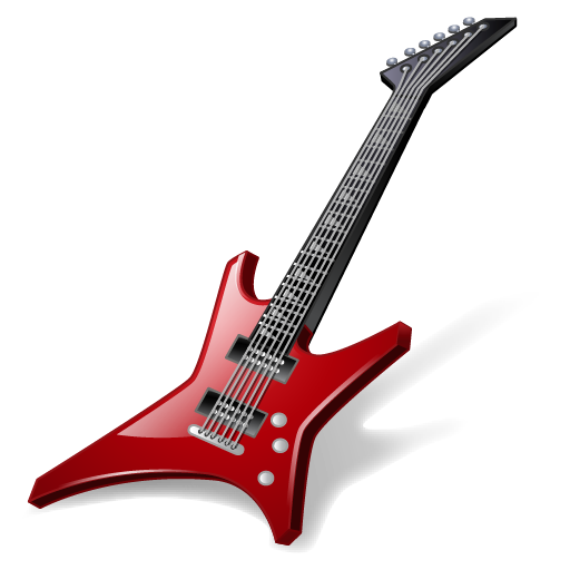 Kırmızı Elektro Gitar PNG Şeffaf Görüntü