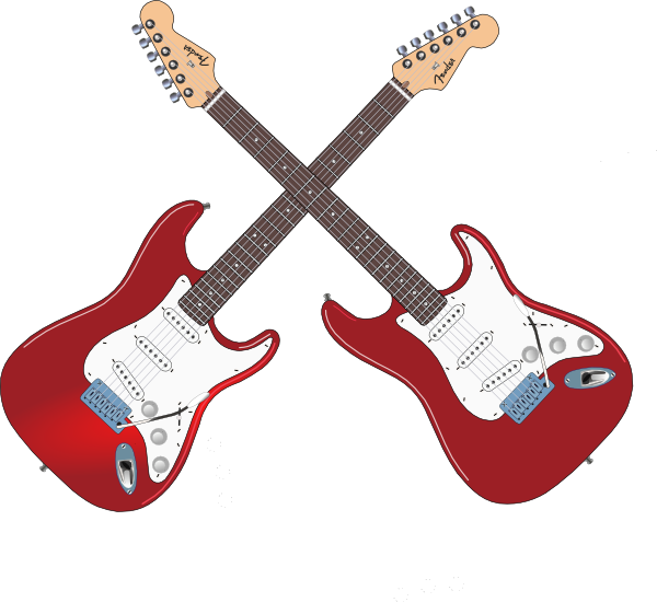 Vektor gitar listrik merah PNG Clipart